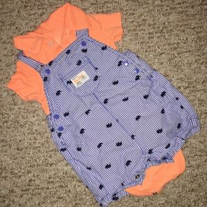 Carters short overall set 6m